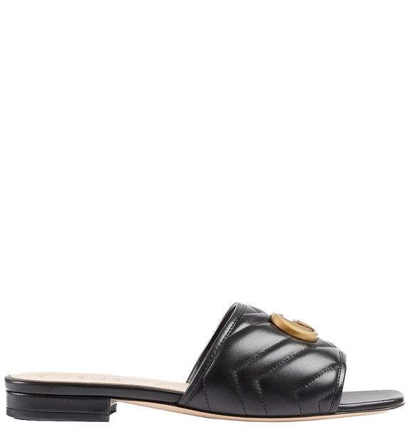  Dép Nữ Gucci Slide With Double G 'Black' 