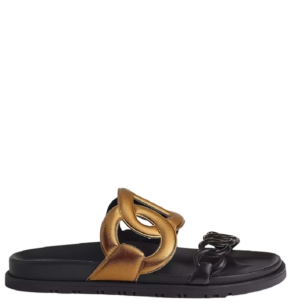  Dép Nữ Hermes Extra Sandal 'Doré Foncé' 