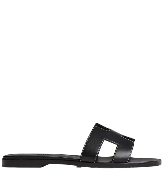  Dép Nữ Hermes Oran Sandal 'Noir' 