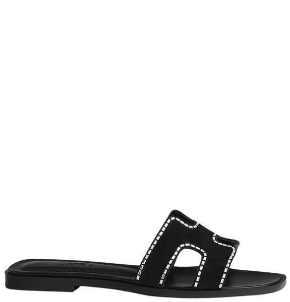  Dép Nữ Hermes Oran Sandal 'Noir' 