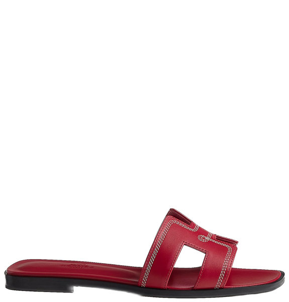  Dép Nữ Hermes Oran Sandal 'Rouge Feu' 