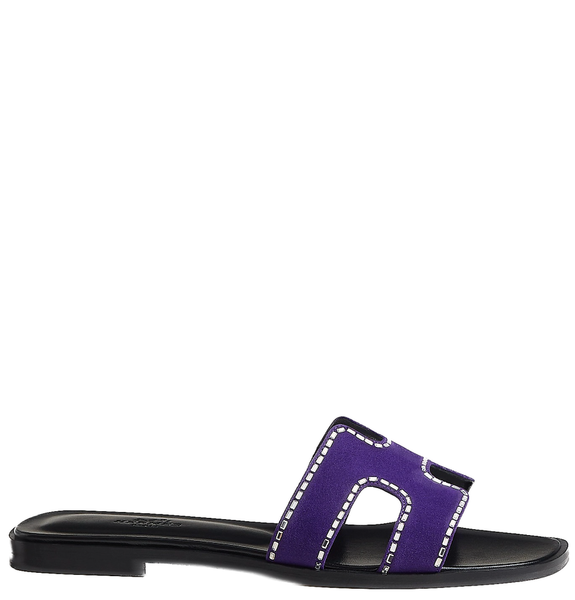  Dép Nữ Hermes Oran Sandal 'Violet Majorette' 