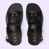  Dép Nam Gucci Interlocking G Sandal 'Black' 