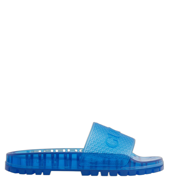  Dép Nam Gucci x Adidas Rubber Slide 'Blue' 