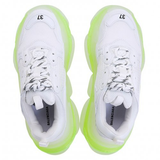  Giày Nữ Balenciaga Triple S Clear Sole Sneaker Athletic 'White Neon' 
