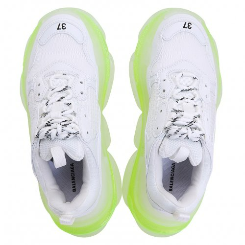  Giày Nữ Balenciaga Triple S Clear Sole Sneaker Athletic 'White Neon' 