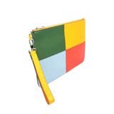  Túi Nam Burberry Colorblock Leather Zipper Storage Bag 'Blue Orange' 