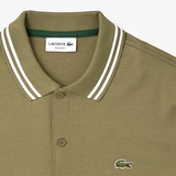  Áo Nam Lacoste Paris Regular Fit Stretch Cotton Piqué 'Dark Green' 