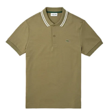  Áo Nam Lacoste Paris Regular Fit Stretch Cotton Piqué 'Dark Green' 