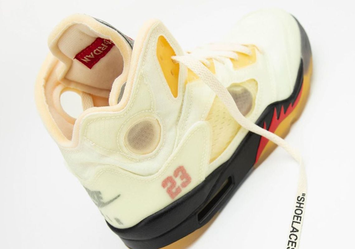  Giày Nike Air Jordan 5 Retro Off-White 'Sail' 