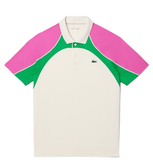  Áo Lacoste Ultra Dry Colour-Block Tennis ‘White Pink’ 