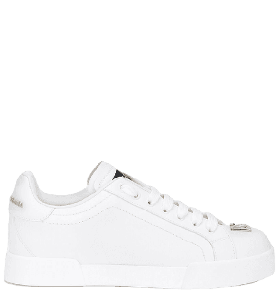 Giày Nữ Dolce & Gabbana Calfskin Nappa Portofino Sneakers 'White' 