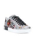  Giày Nam Dolce & Gabbana Portofino In Printed Nappa Calfskin 'Gray' 