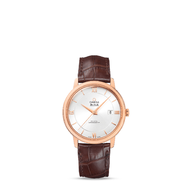  Đồng Hồ Nam Omega Deville Co-Axial 18kt Rose Gold Automatic Silver Dial 