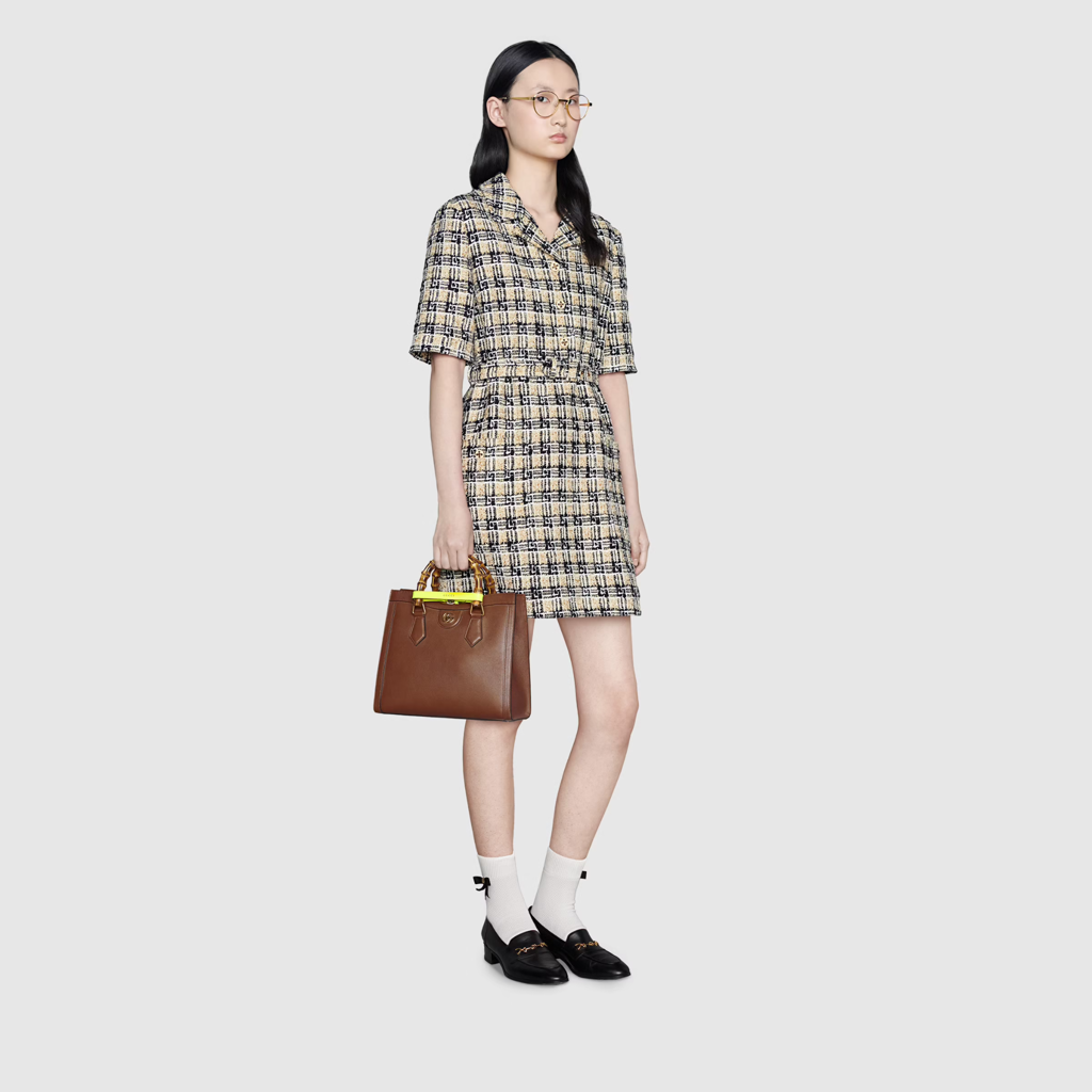  Túi Nữ Gucci Diana Small Tote Bag 'Brown' 