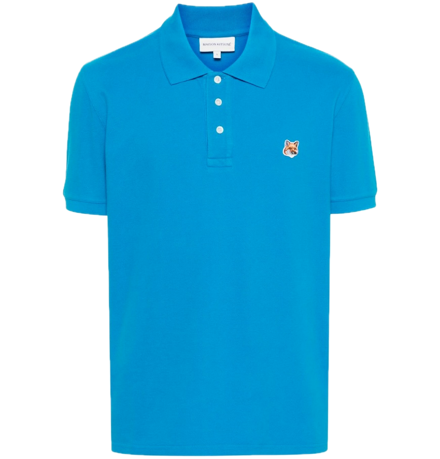  Áo Maison Kitsune Azure Pique Weave Polo 'Blue' 