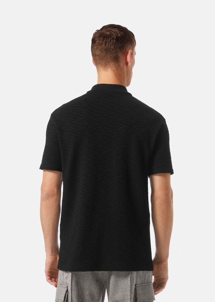  Áo Nam Versace La Greca Polo Shirt 'Black' 