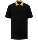  Áo Nam Versace Logo Embroidered Polo 'Black' 