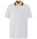  Áo Nam Versace Logo Embroidered Polo 'White' 
