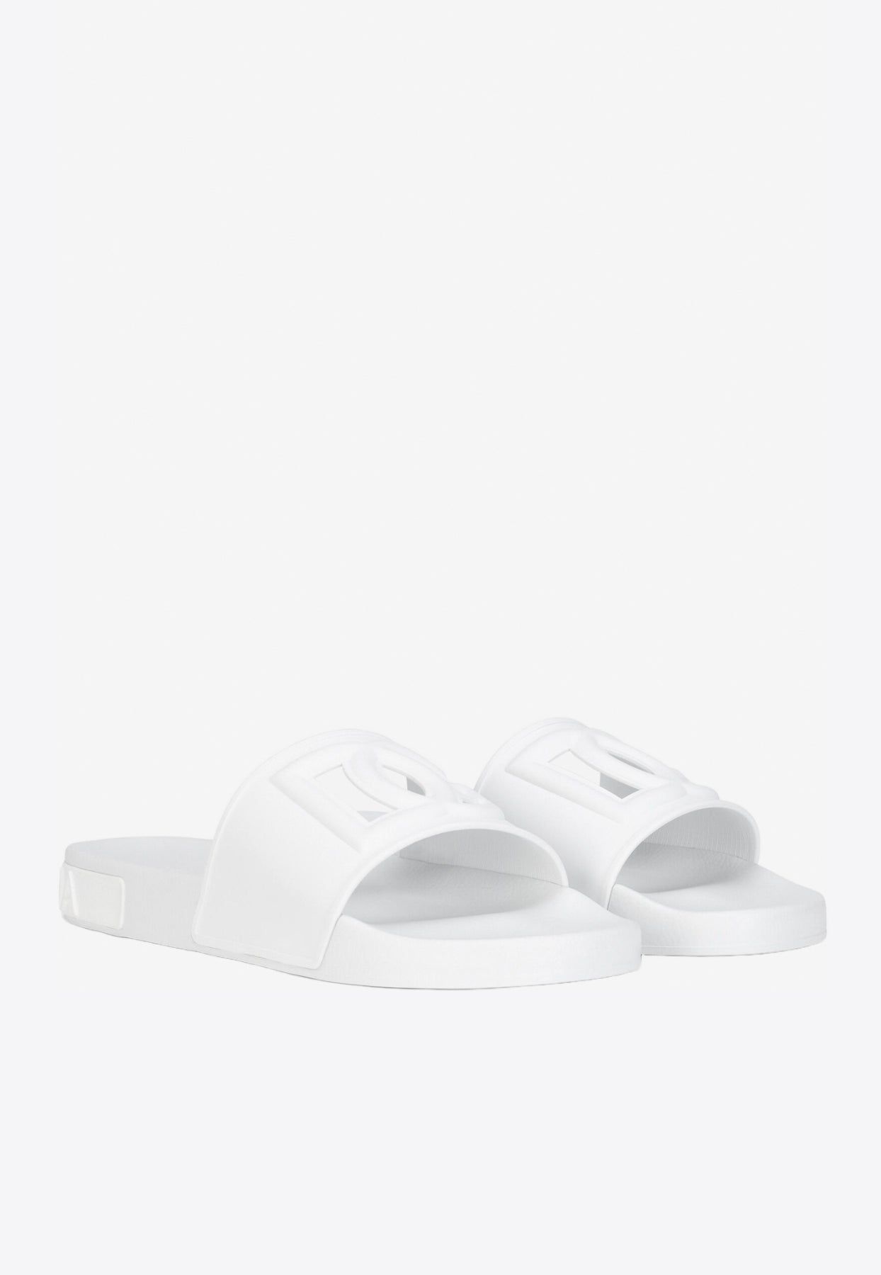  Dép Nam Dolce & Gabbana Beachwear Sliders 'White' 