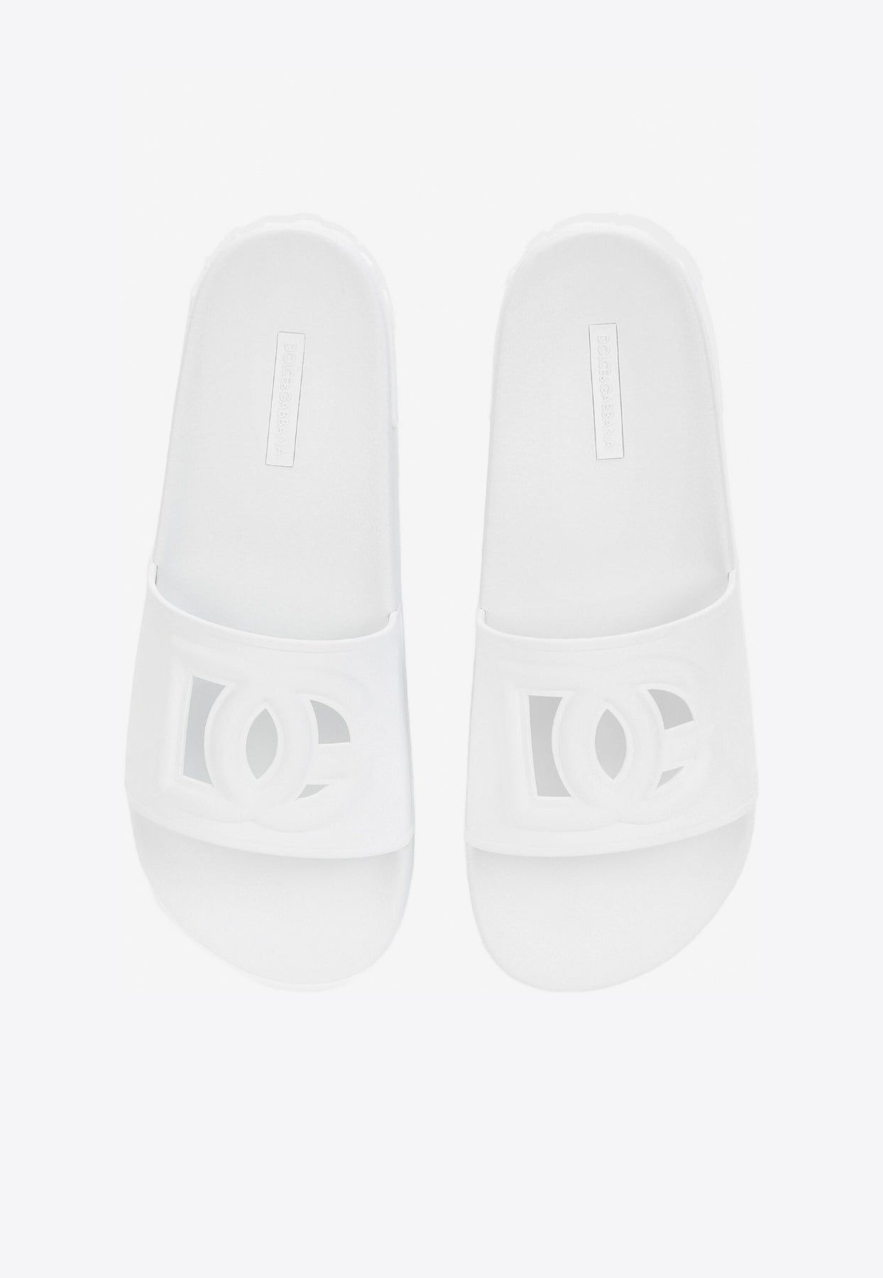  Dép Nam Dolce & Gabbana Beachwear Sliders 'White' 