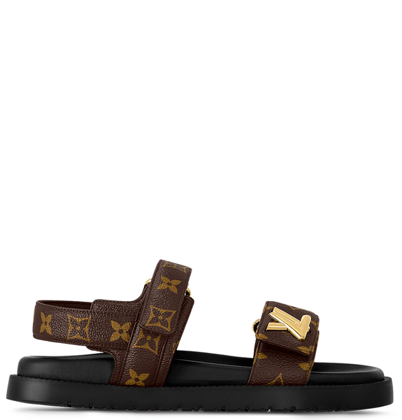  Dép Nữ Louis Vuitton LV Sunset Flat Comfort Sandals 'Brown' 