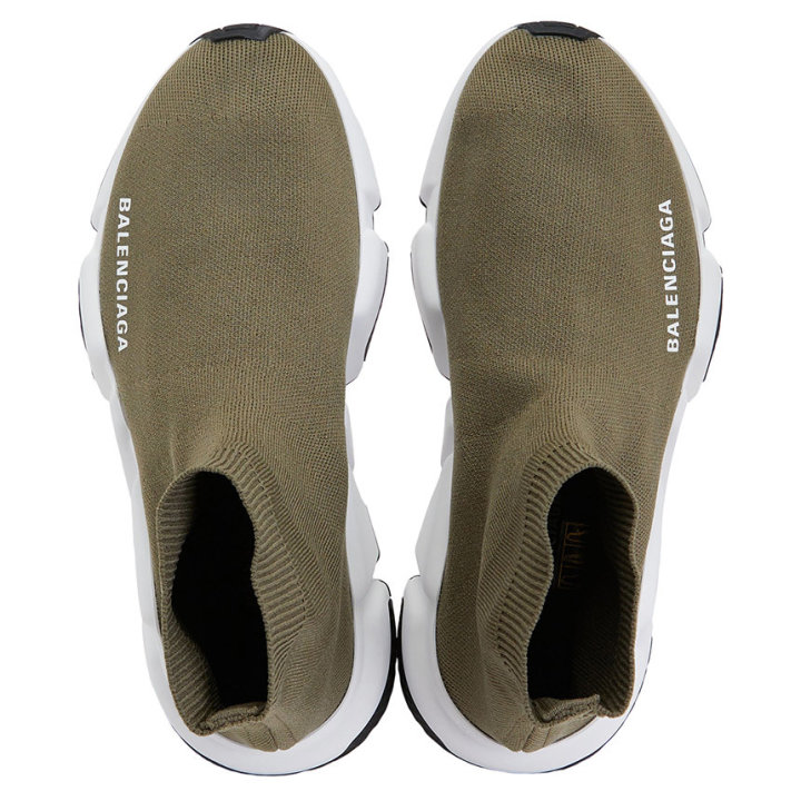 balenciaga speed knit womens olive