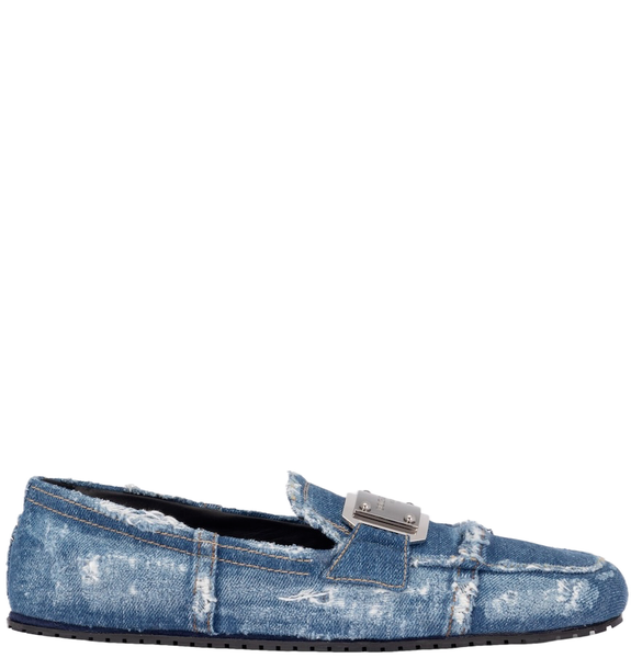  Giày Nam Dolce & Gabbana Patchwork Denim Loafers 'Blue' 