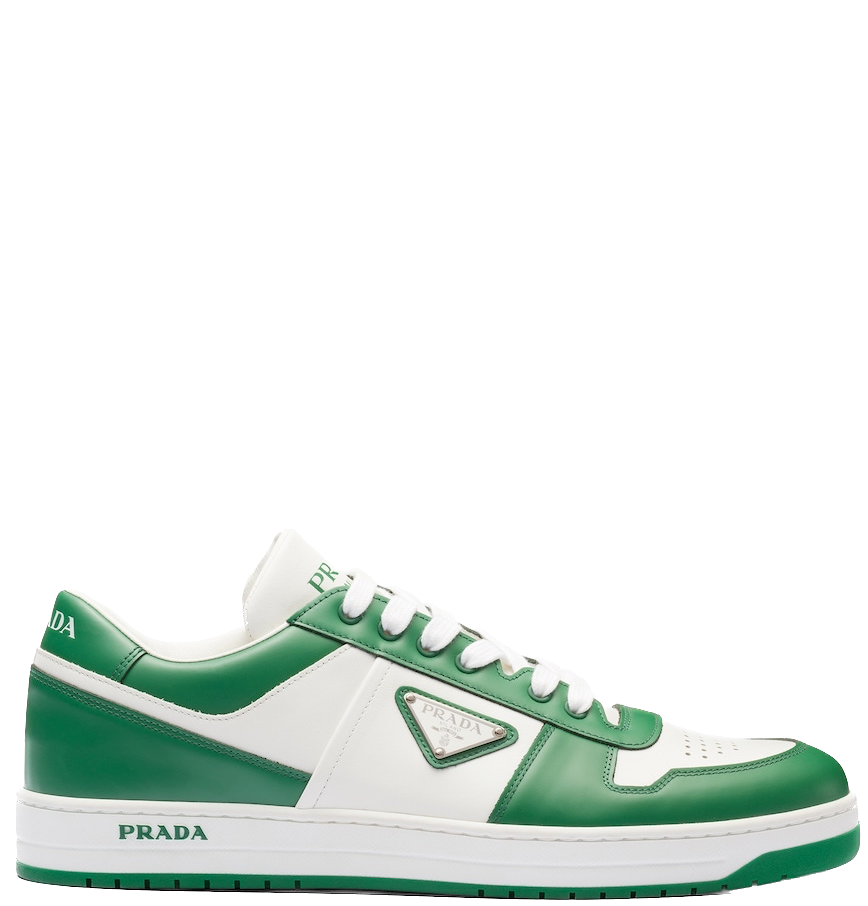  Giày Nam Prada Downtown Leather Sneakers 'Green' 