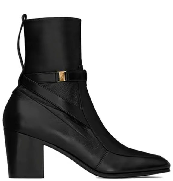  Giày Nam Saint Laurent Fran Jodhpur Boots In Smooth Leather 'Noir' 