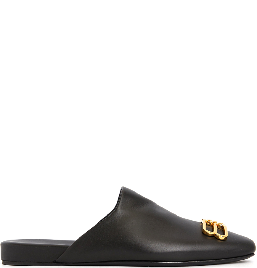  Giày Nữ Balenciaga Cozy BB Mule Slippers 'Black' 