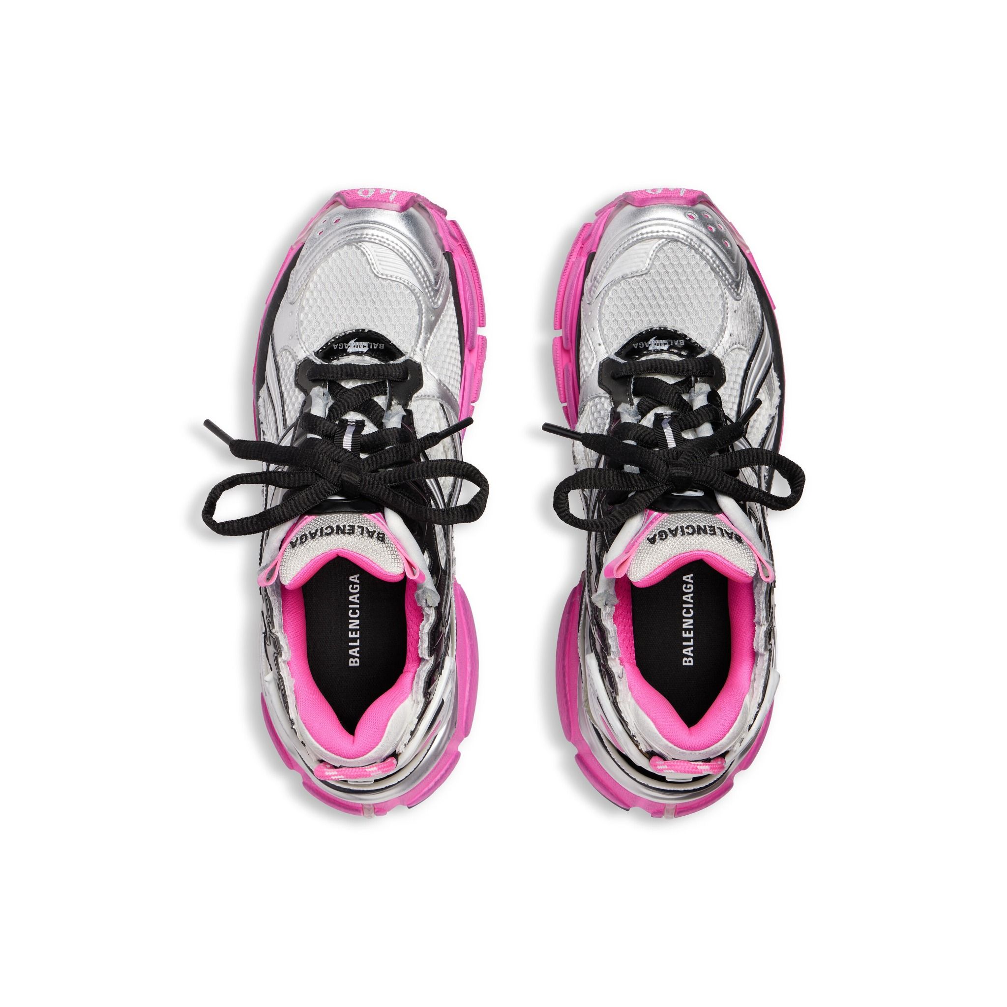  Giày Nữ Balenciaga Runner Trainers 'Silver Pink' 