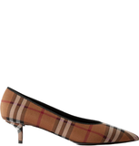  Giày Nữ Burberry Check Point-toe Pumps 'Dark Birch Brown' 