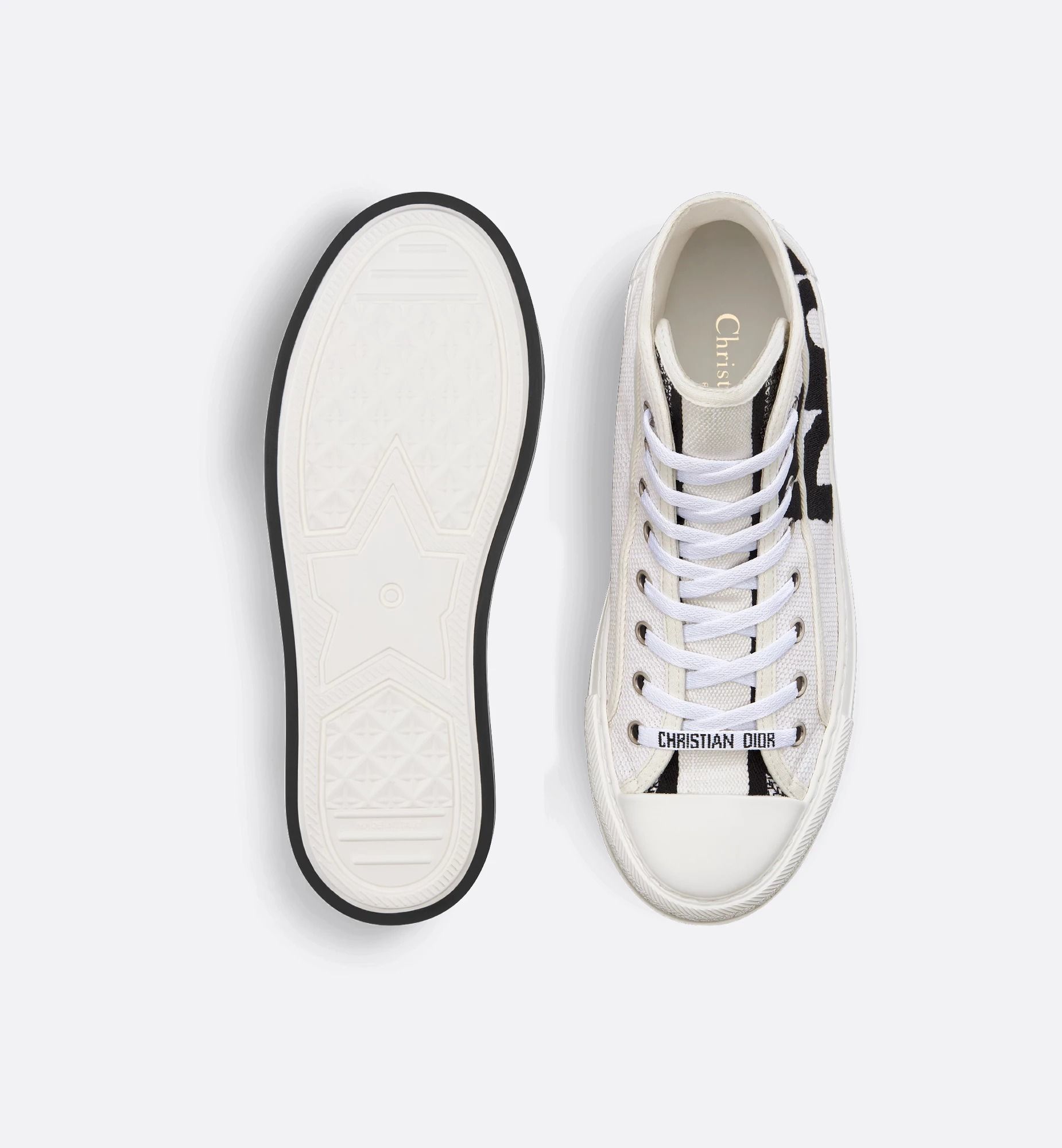  Giày Nữ Dior Walk'n'Dior High-Top Sneaker 'White' 