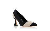  Giày Nữ Manolo Blahnik Chalabiya Toe Pumps 'Black' 