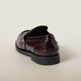  Giày Nữ Miu Miu Leather Loafers 'Crimson' 