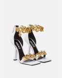  Giày Nữ Versace Medusa Chain Sandals 'White' 