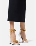  Giày Nữ Versace Medusa Chain Sandals 'White' 