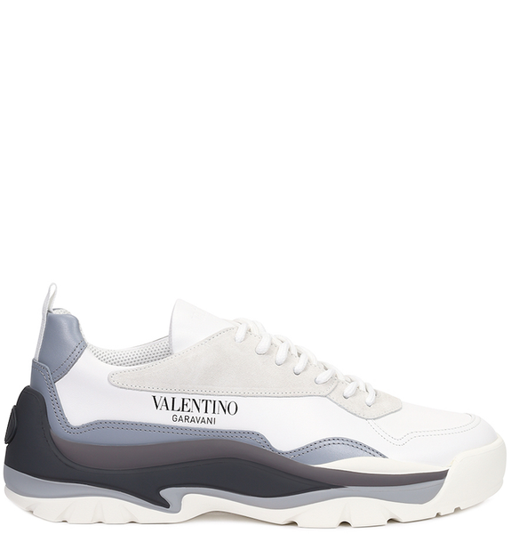  Giày Valentino Gumboy Sneaker In Leather 'Silver' 