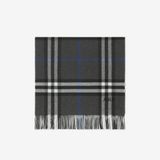  Khăn Burberry Wide Check Cashmere Scarf 'Dark Charcoal' 