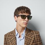  Kính Gucci Rectangular Frame Sunglases 'Brown' 
