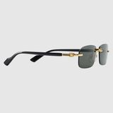  Kính Gucci Rectangular Frame Sunglasses 'Gold' 