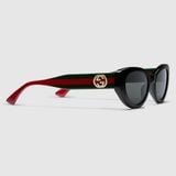  Kính Nữ Gucci Cat-eye Frame Sunglasses 'Black' 