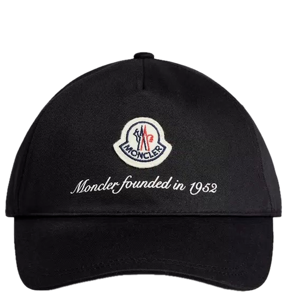  Mũ Nam Moncler Gabardine Baseball Cap 'Black' 
