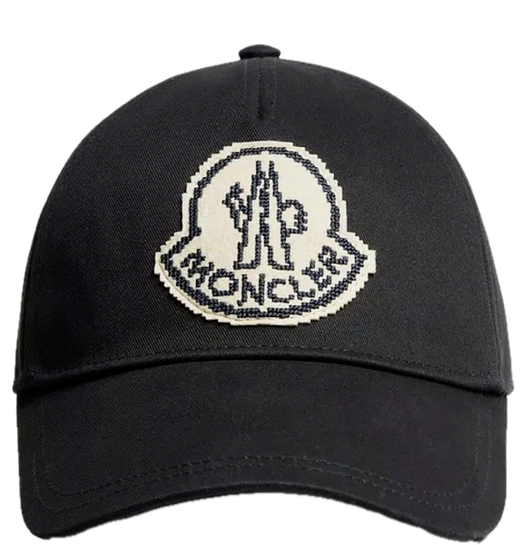  Mũ Nam Moncler Gabardine Baseball Cap 'Black' 