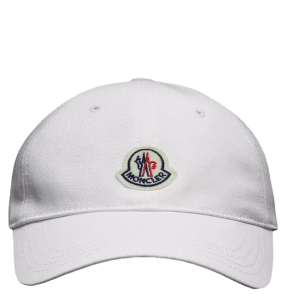  Mũ Nam Moncler Gabardine Baseball Cap 'White' 