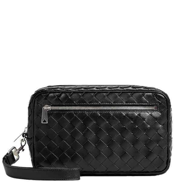  Túi Nam Bottega Veneta Intrecciato Pouch Wristlet 'Black' 
