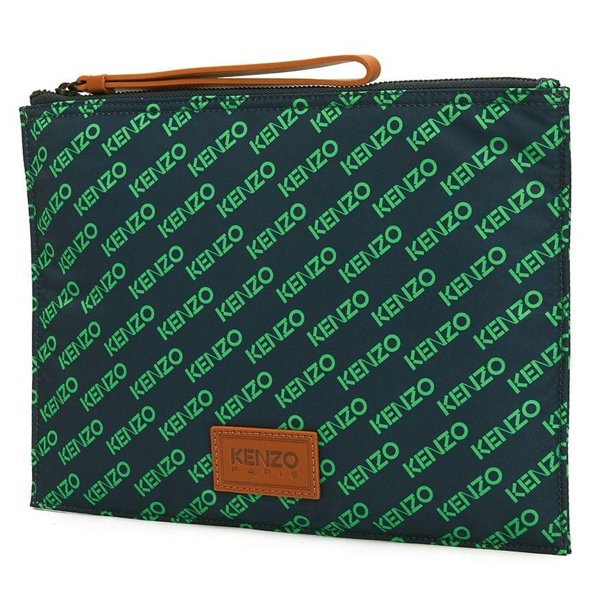 Túi Nam Kenzo Logo Large Shared Clutch 'Green' 