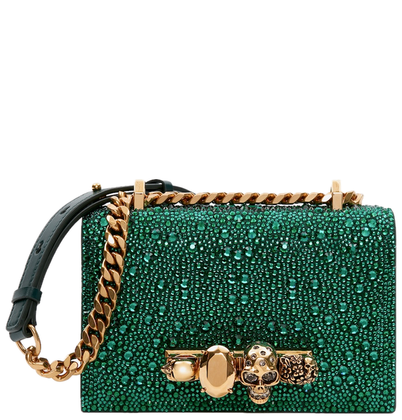  Túi Nữ Alexander McQueen Mini Jewelled Satchel 'Emerald' 