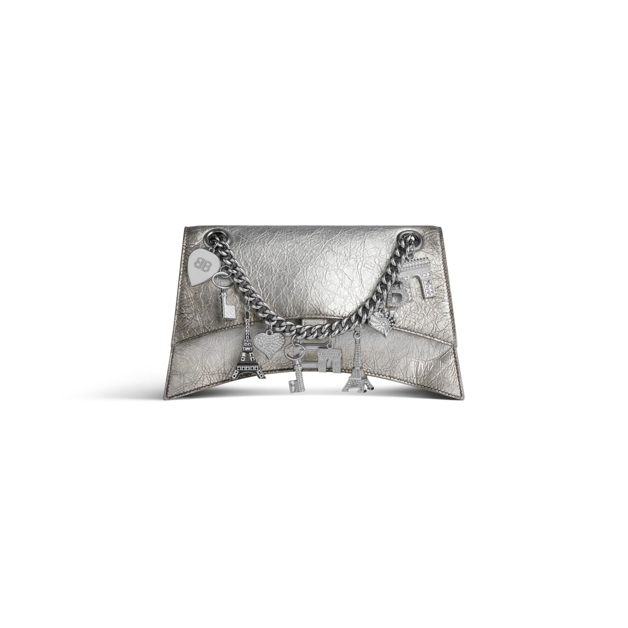  Túi Nữ Balenciaga Crush Small Chain Bag 'Silver' 